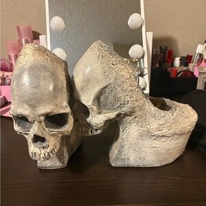 Gothic skull platform heels - size 8 Zombie Peepshow